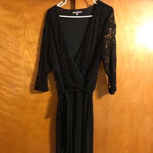 Lace topped jumpsuit with pockets